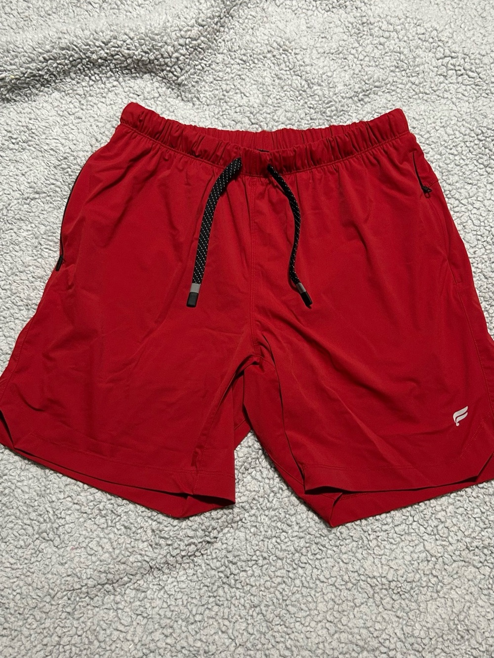 Fabletics Men's Red Athletic Drawstring Shorts